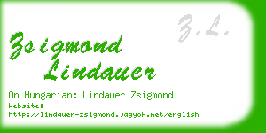 zsigmond lindauer business card